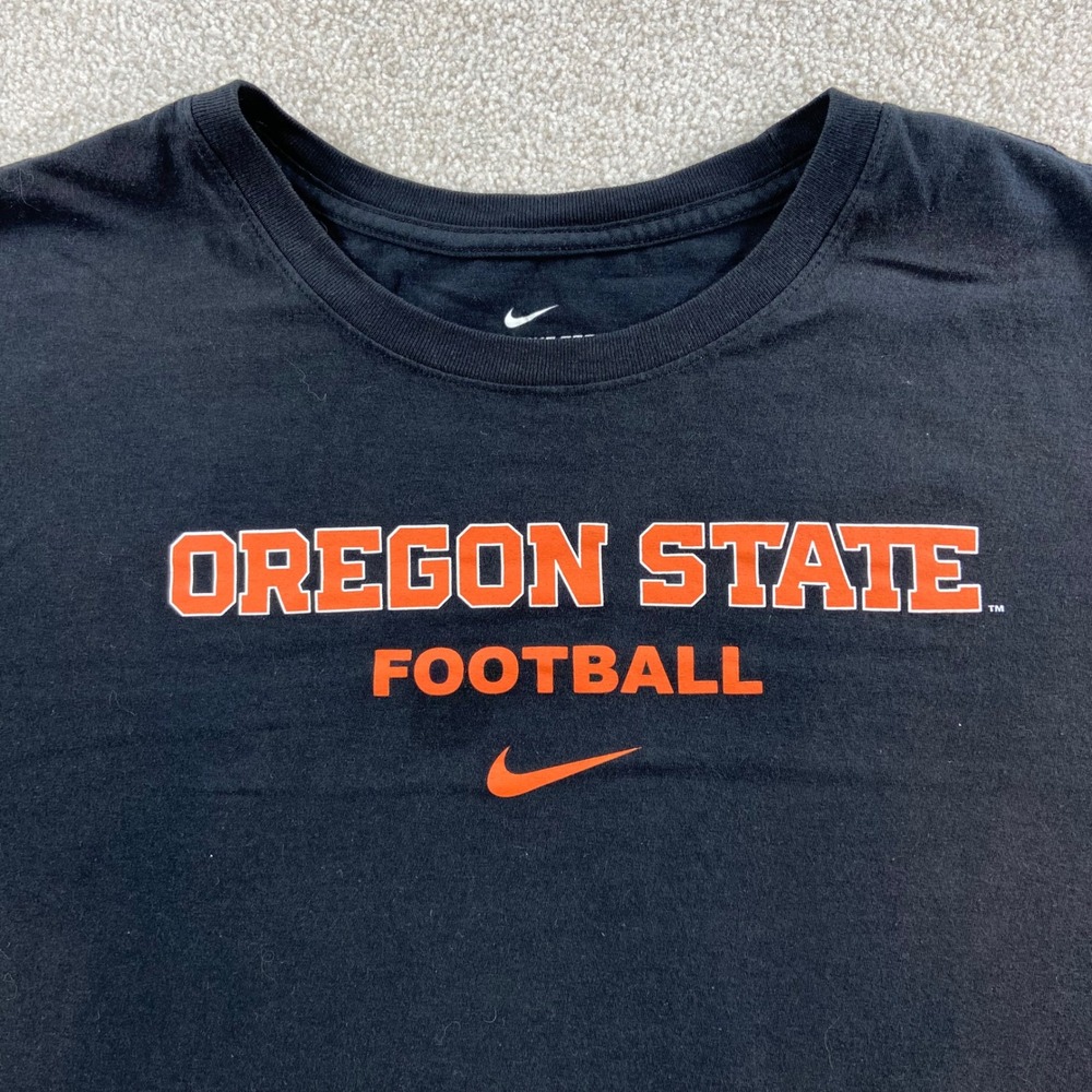 Nike Oregon State Football Mens XXL Black Short Sleeve Graphic T-Shirt Tee